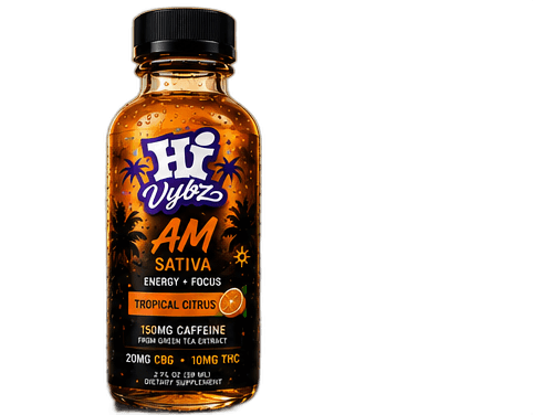 Hi-Vybz AM Tropical Citrus shot bottle