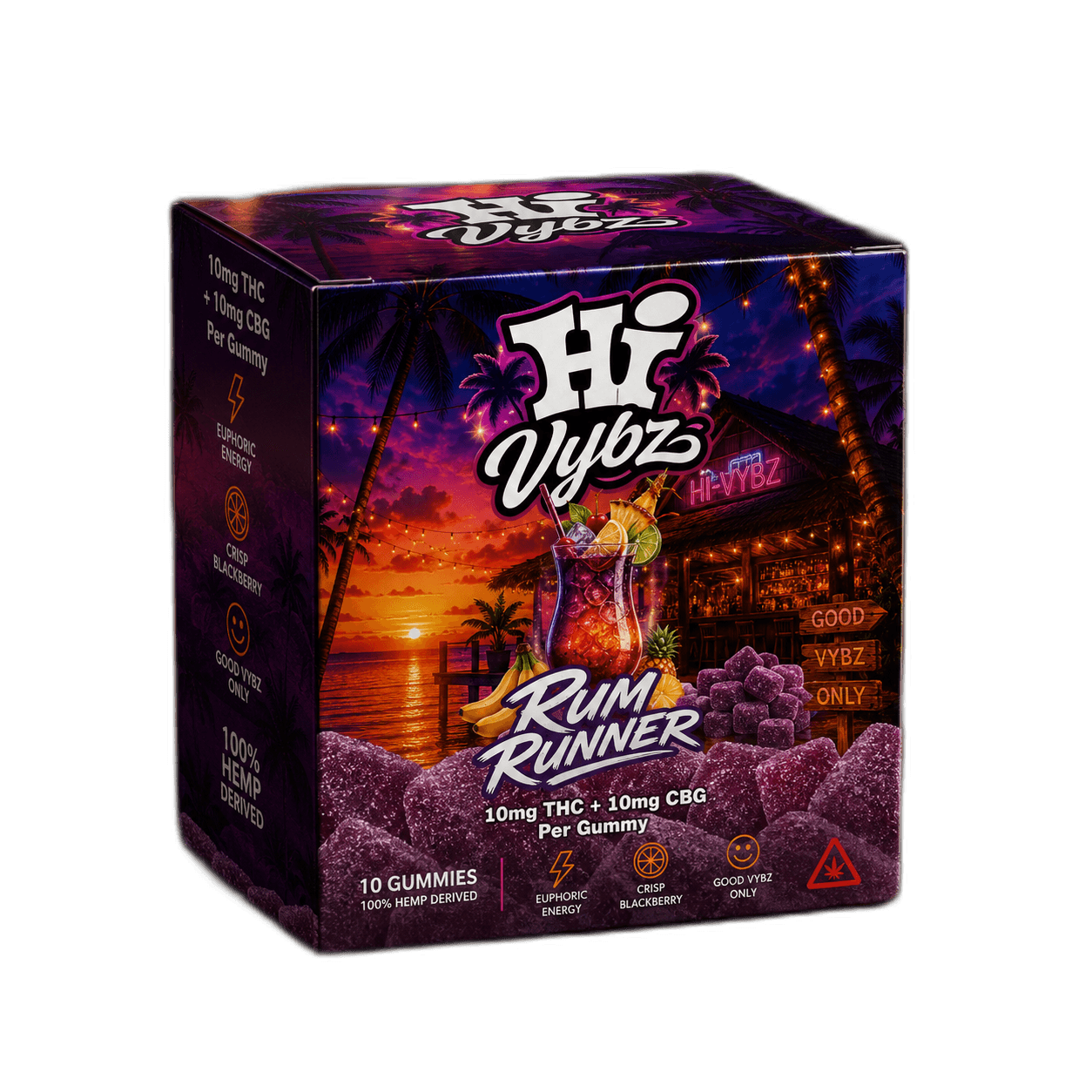 Rum Runner Hi-Vybz gummies box