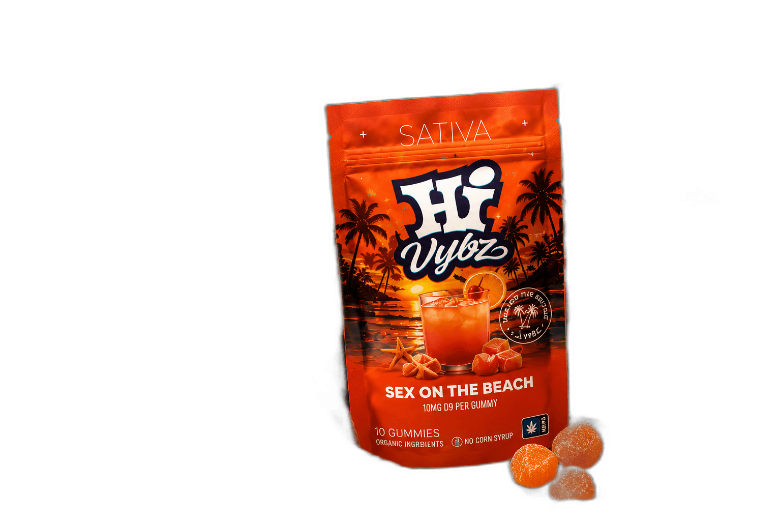 Sex on the Beach Hi-Vybz gummies campaign