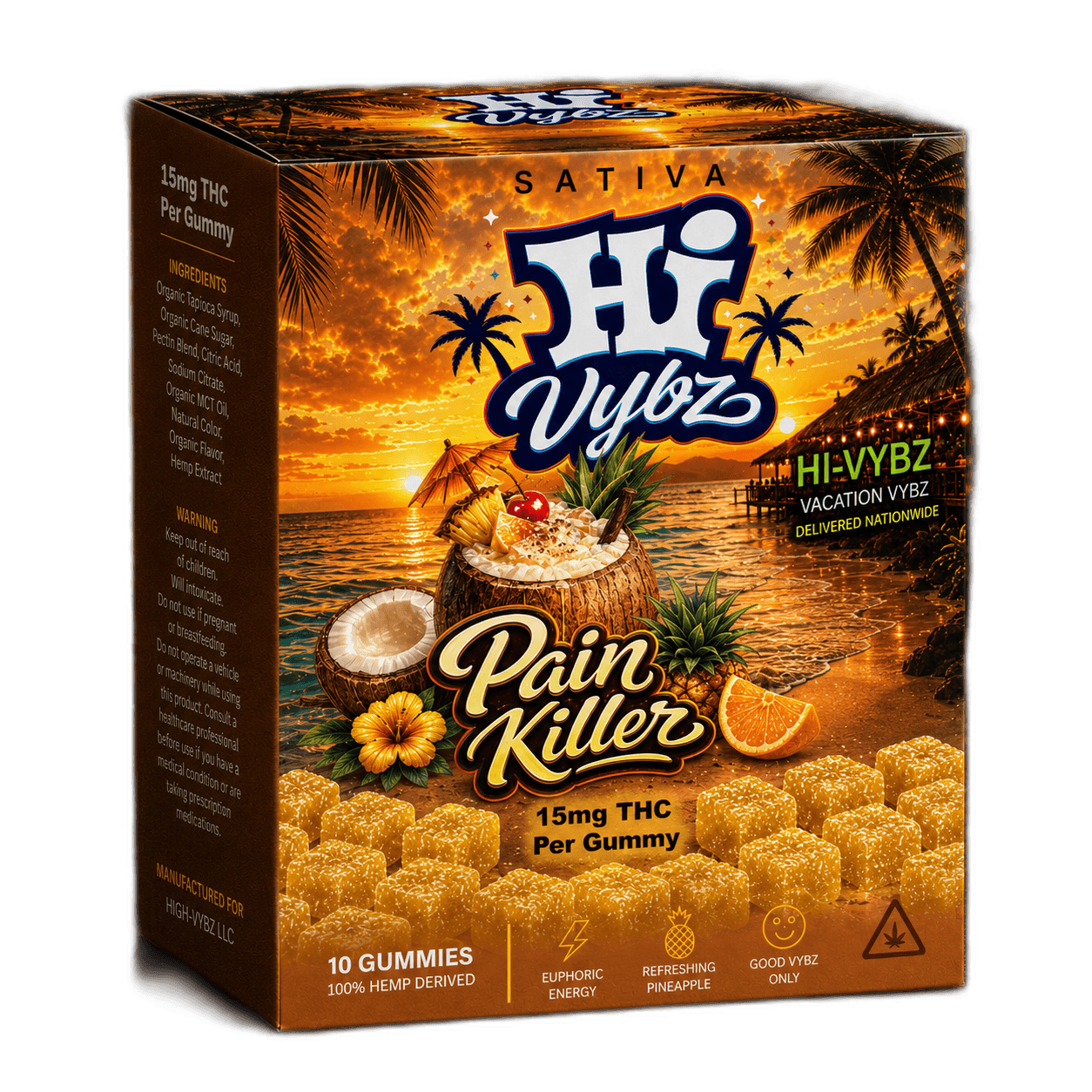 Pain Killer Hi-Vybz gummies box